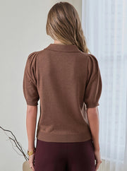 SHORT SLEEVE KNIT POLO TOP Shop Expeditions