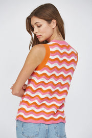 Wavy Stripe Sweater Tank Fate