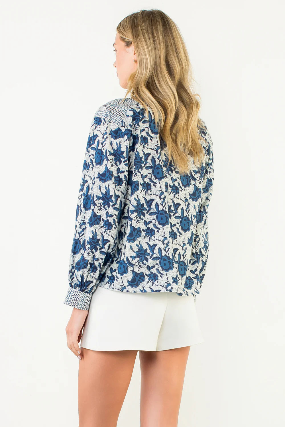 Macy Long Sleeve Print Top THML