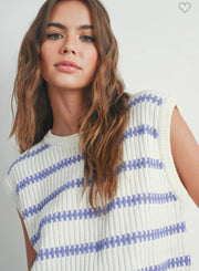 Striped Knit Vest KLD