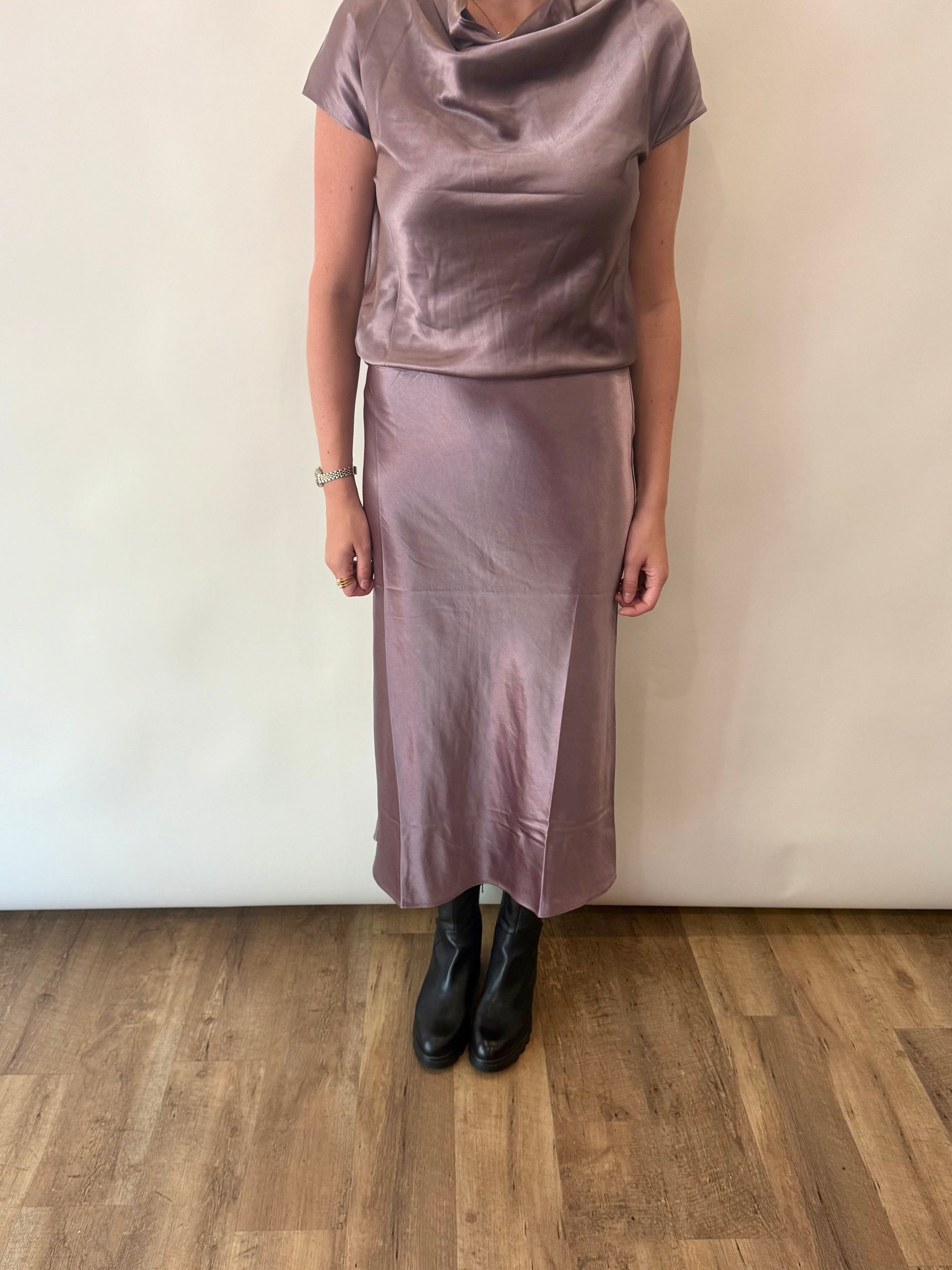 Silk Straight Skirt Current Air