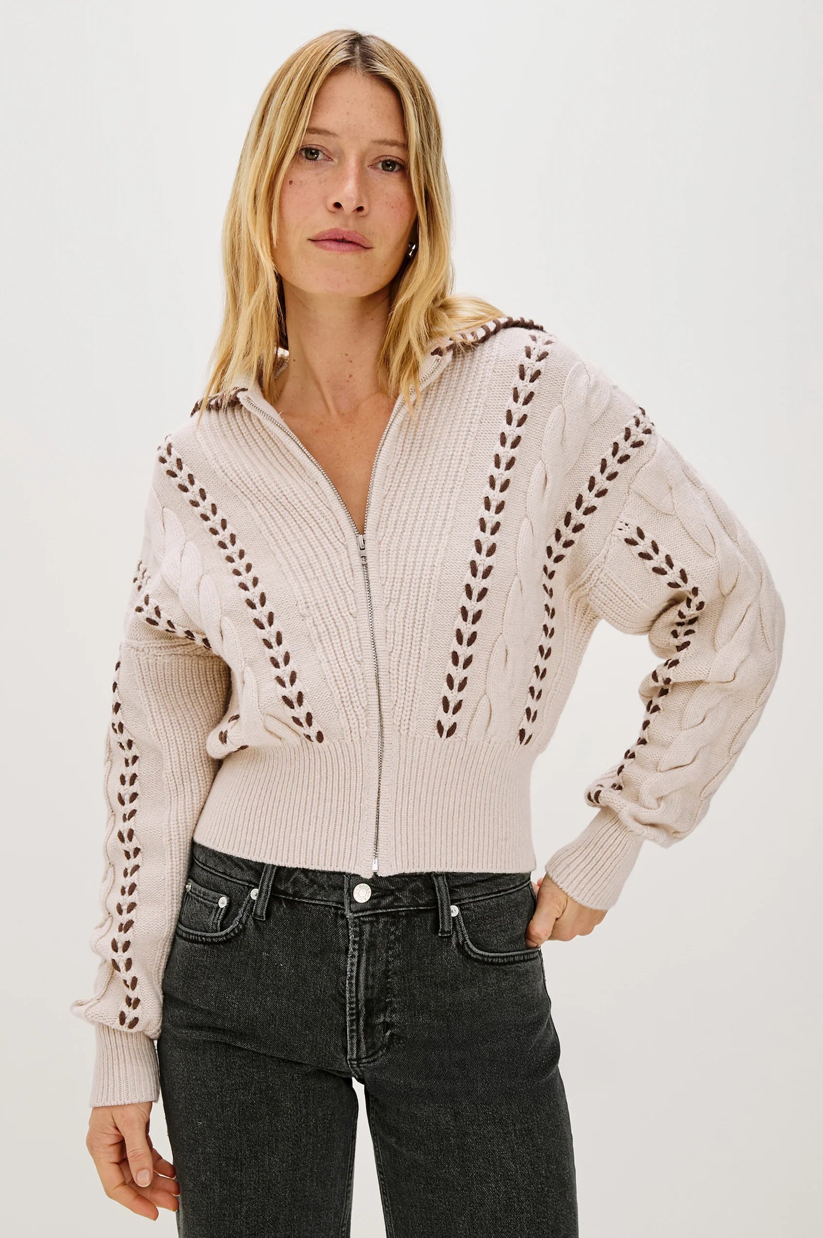 Lune Zip Up Sweater Rails