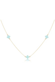 15" Choker Gold Signature Cross - Turquoise | enewton enewton
