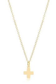 16" Necklace Gold - Signature Cross Gold Charm | enewton enewton