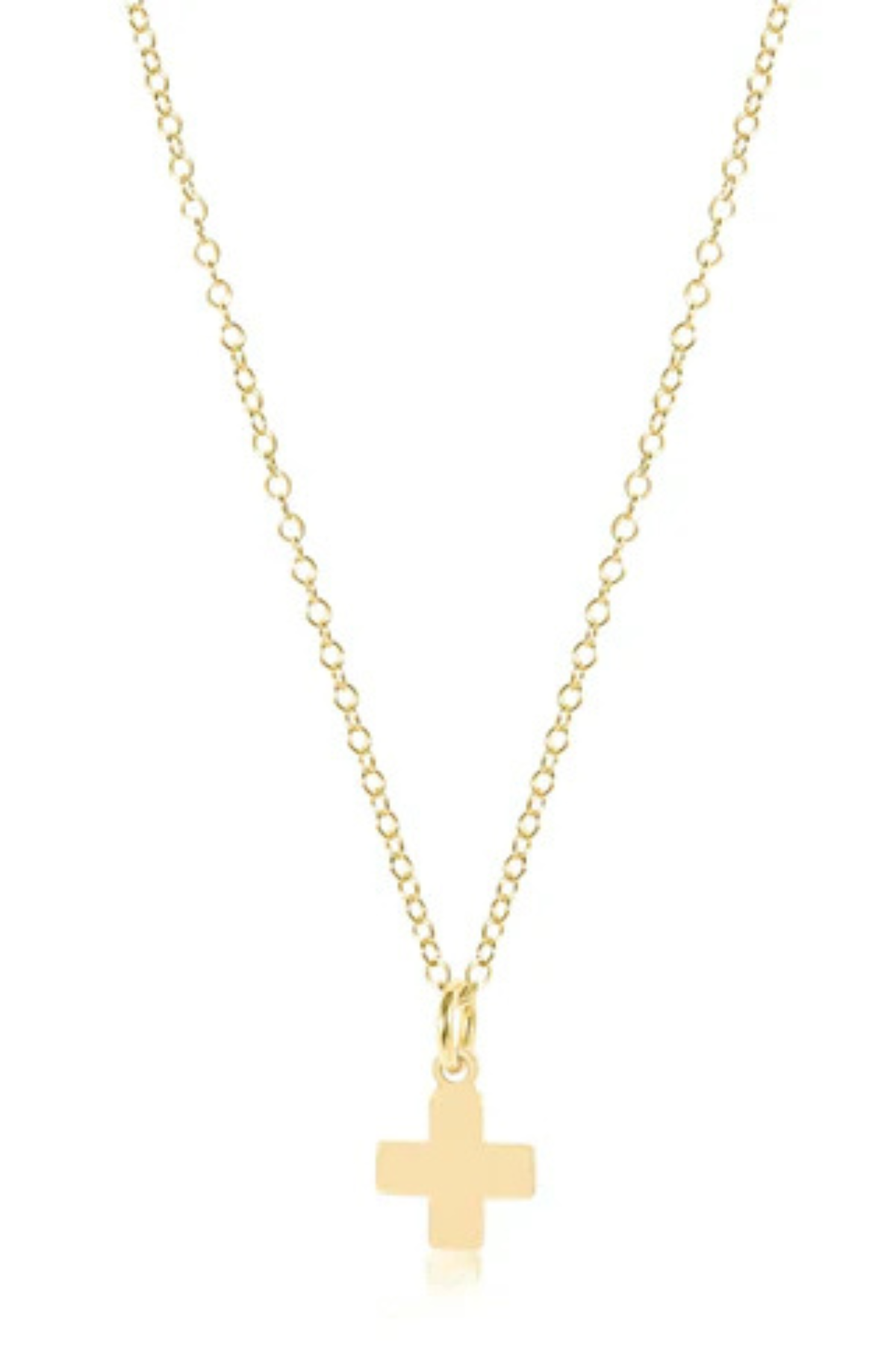 16" Necklace Gold - Signature Cross Gold Charm | enewton enewton