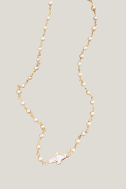 Pearl Bezel Cross Rosary Necklace Virtue Jewelry