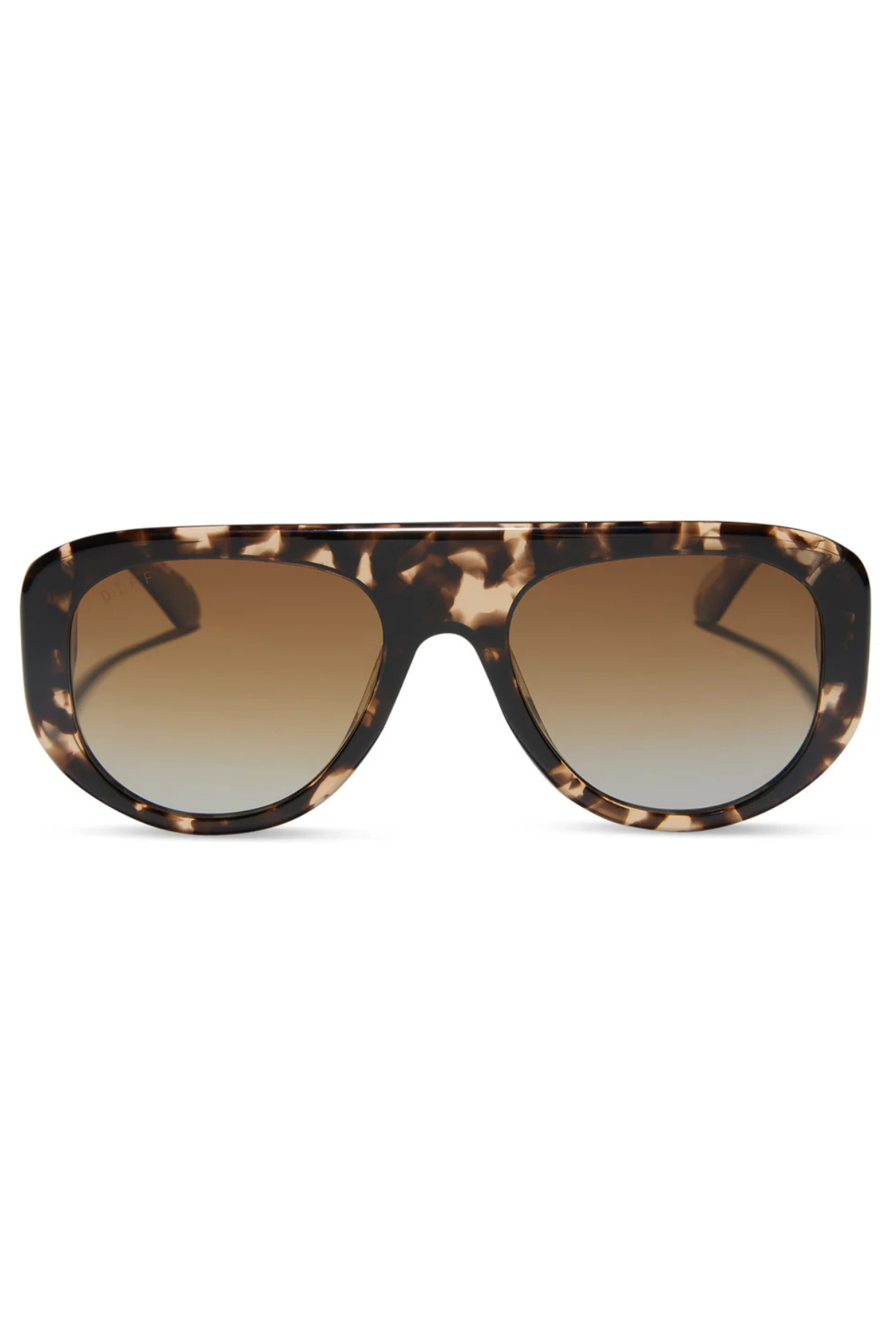 Morgan Shield Sunglasses in Espresso Tortoise Brown Gradient 