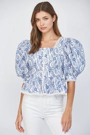 PUFF SLEEVE PEPLUM TOP Shop Expeditions
