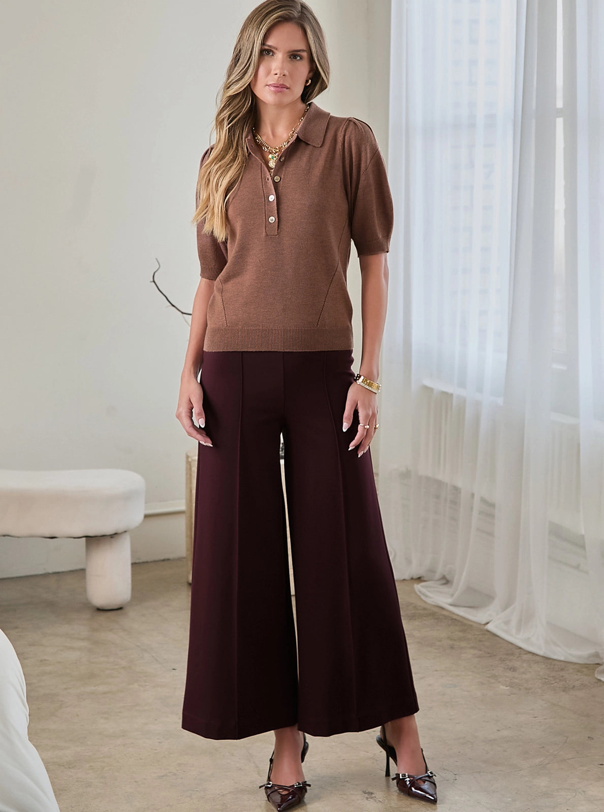 SHORT SLEEVE KNIT POLO TOP Shop Expeditions
