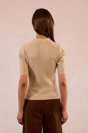 Ribbed Short Sleeve Sweater Molly Bracken