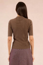 Ribbed Short Sleeve Sweater Molly Bracken