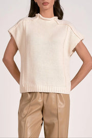 Crewneck Cap Sleeve Sweater Elan