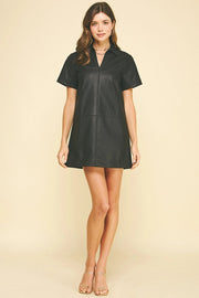 Leather Tunic Mini Dress Pinch