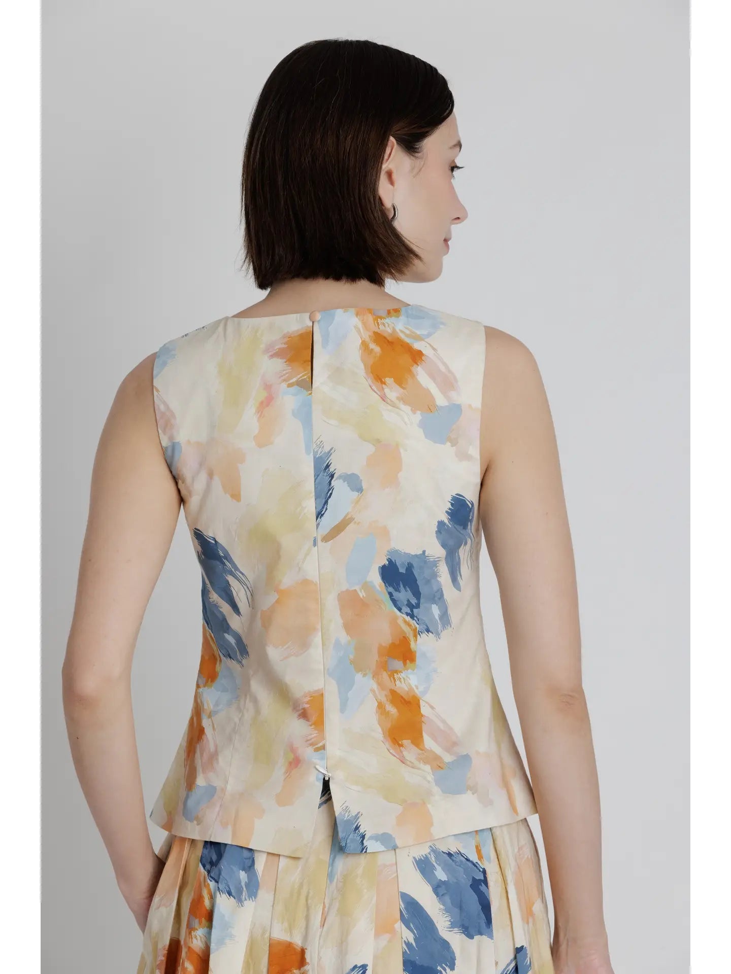 Watercolor Print Top Aureum
