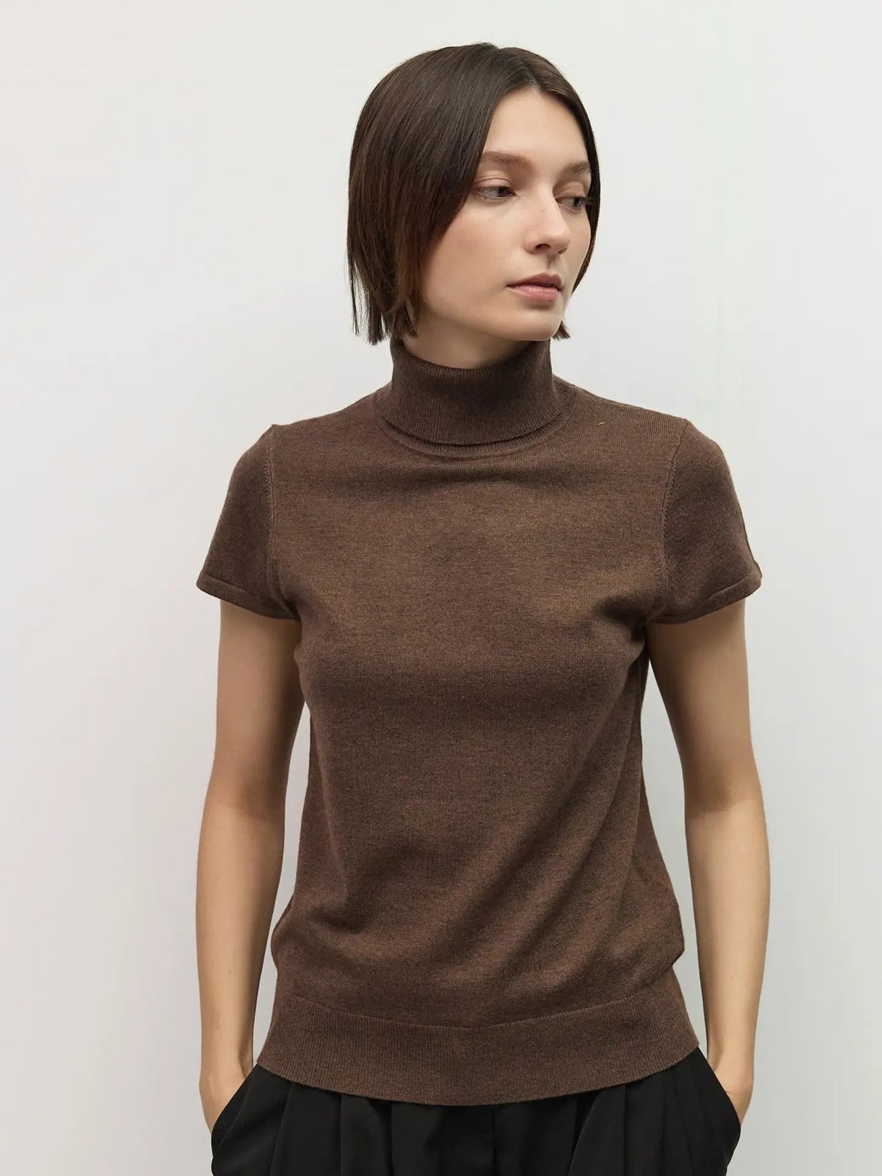 Short Sleeve Turtleneck Top Mod Ref