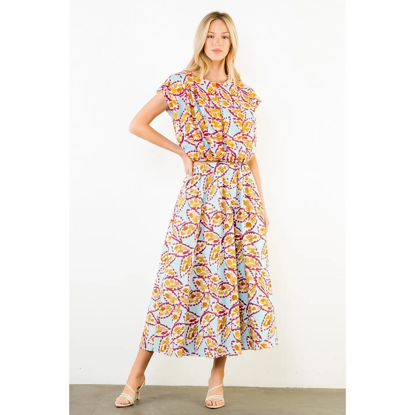Pattern Long Skirt THML