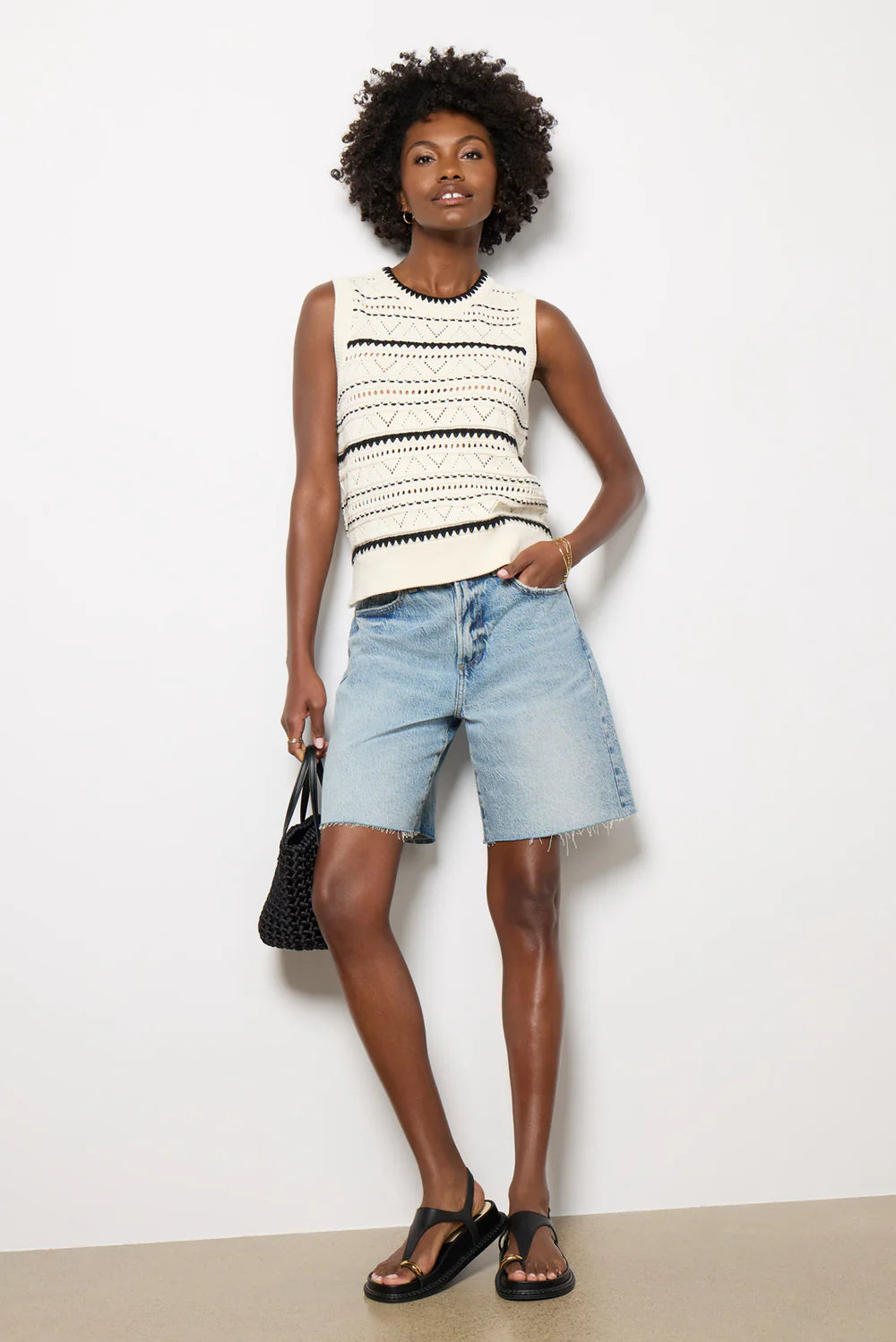Athena Pointelle Knit Vest | Varley Varley