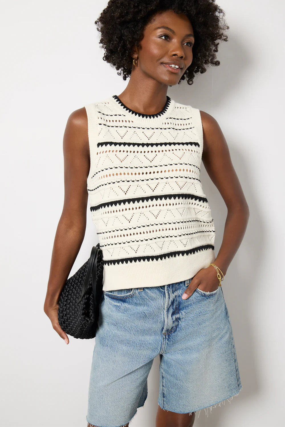 Athena Pointelle Knit Vest | Varley Varley
