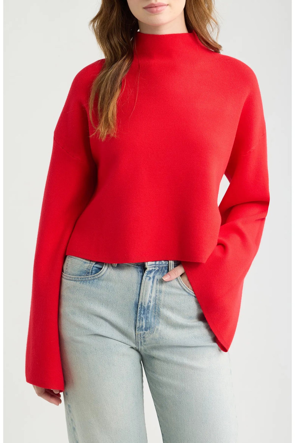 Chuck Crop Funnel Neck Sweater Deluc