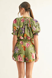 Wanda Pleated Shorts With Beaded Rope Tie Adelyn Rae