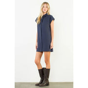 Button Down Collared Shirt Dress THML