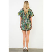 Puff Sleeve Floral Holiday Dress THML