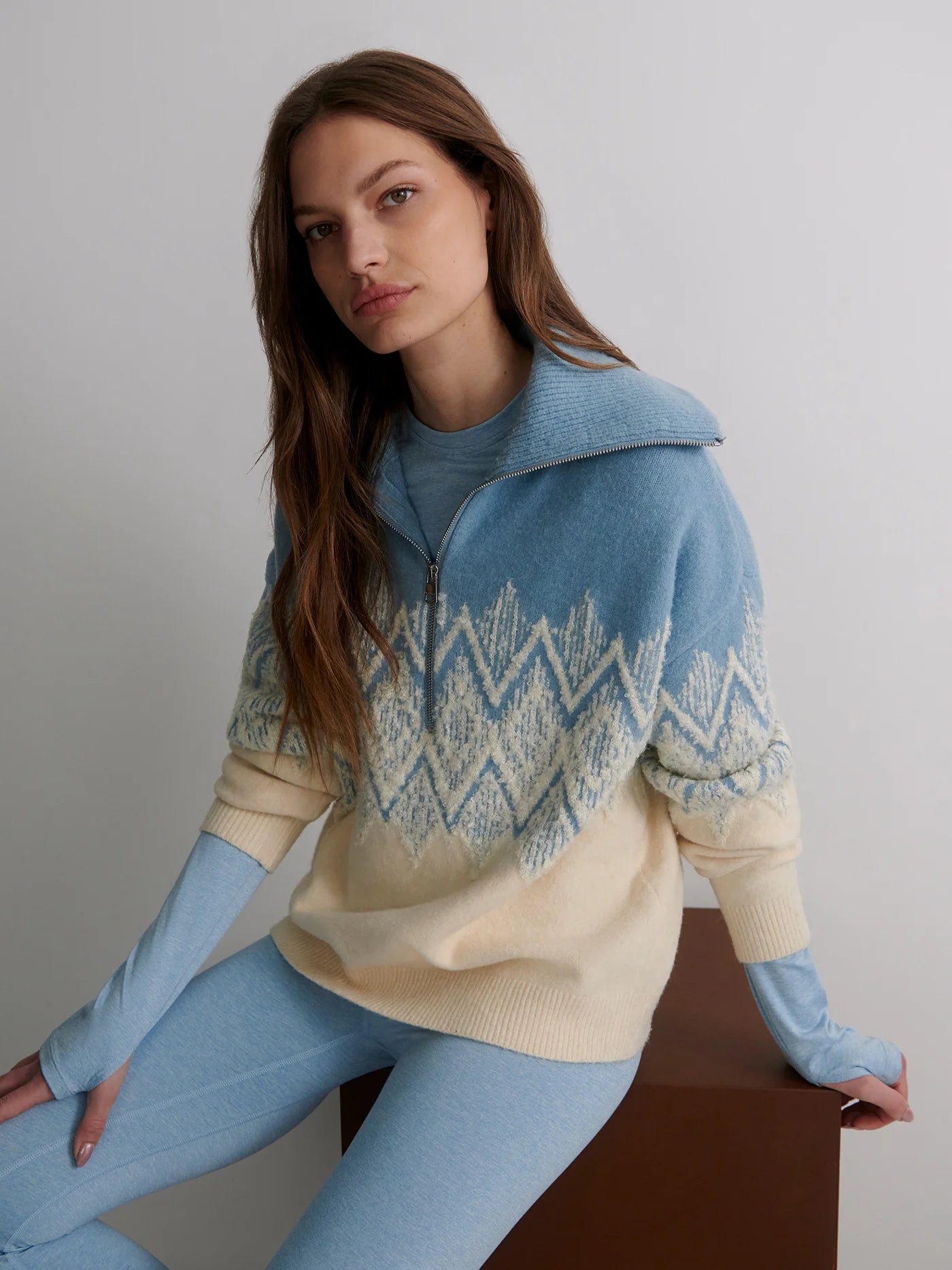 Hedda Fairisle Half-Zip Knit | Varley Varley