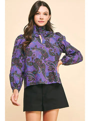 Paisley Print Woven Blouse Pinch