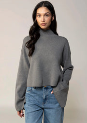 Chuck Crop Funnel Neck Sweater Deluc