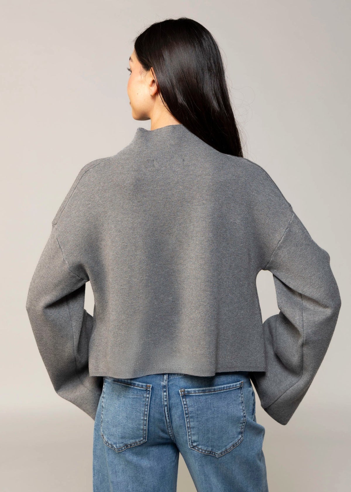 Chuck Crop Funnel Neck Sweater Deluc
