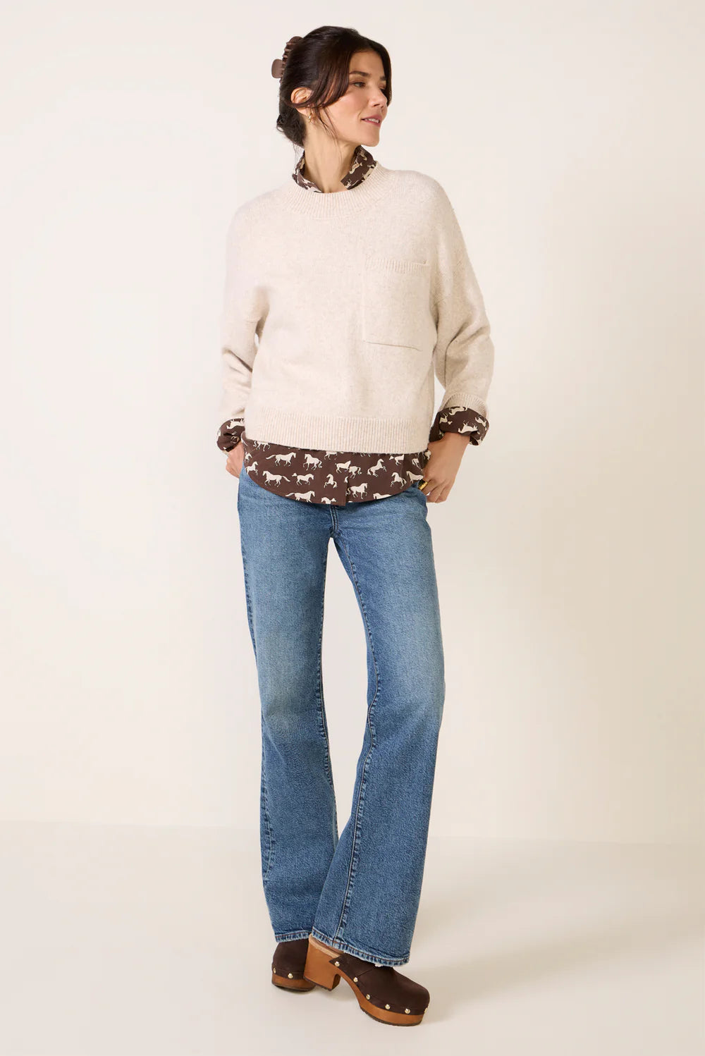 One Pocket Crew Sweater Sanctuary