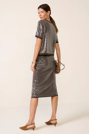 Sparkle Sequin Pencil Skirt Sanctuary
