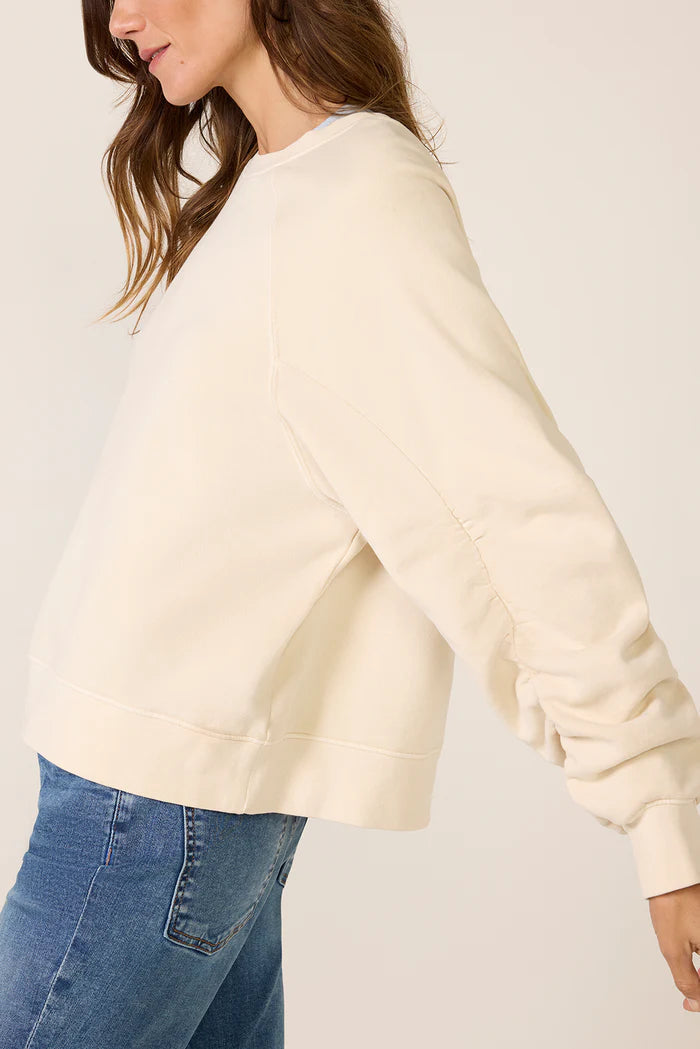 Shirred Sleeve Sweatshirt Sanctuary