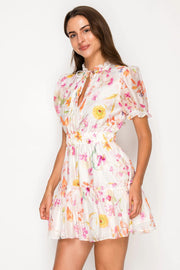 Flora of Eos Short Dress Meet Me in Santorini