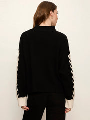 Color Block Mock Neck Pullover Shop Expeditions