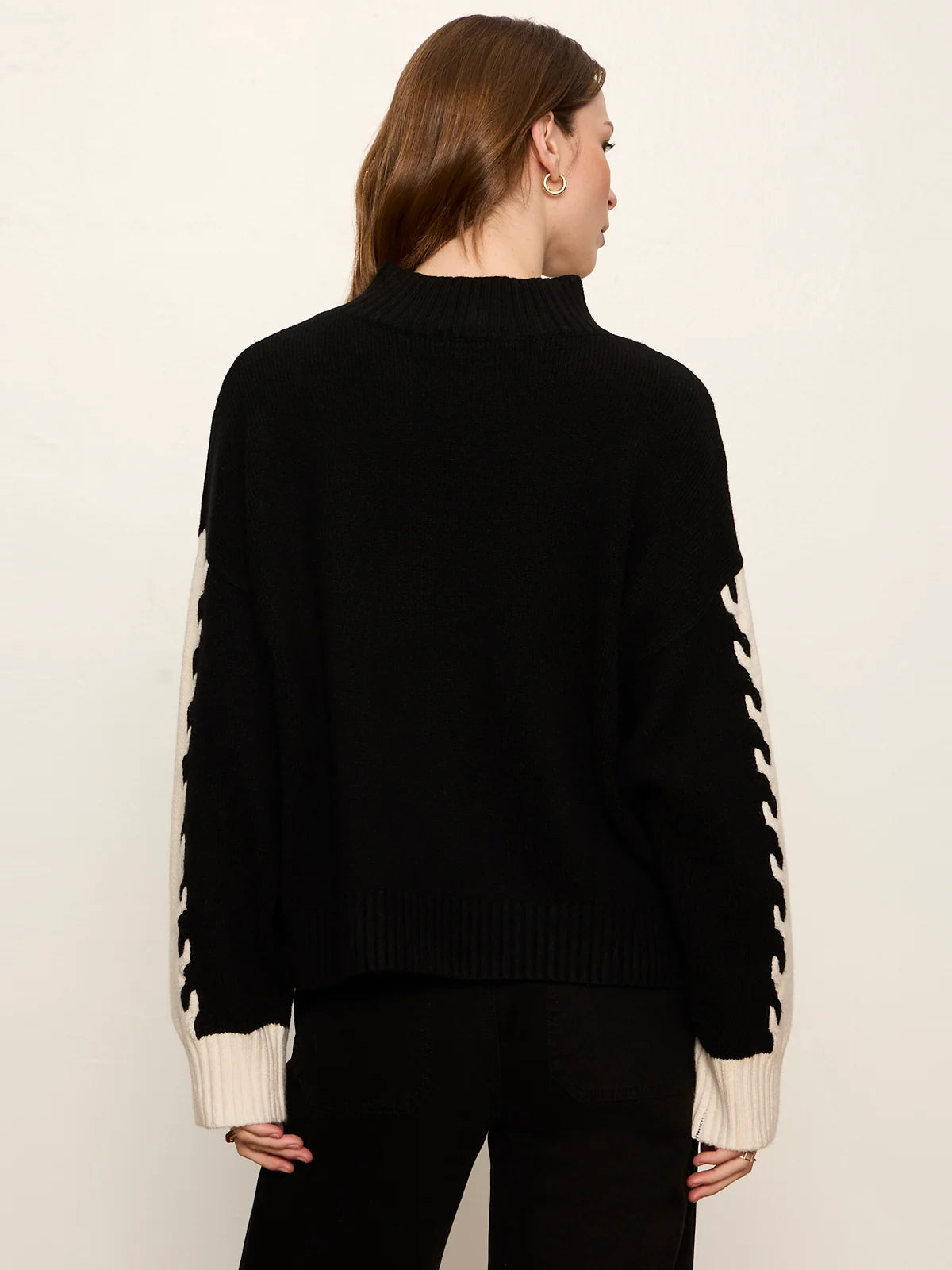 Color Block Mock Neck Pullover Shop Expeditions