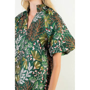 Puff Sleeve Floral Holiday Dress THML