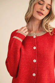 Two-Tone Sweater Cardigan Merci