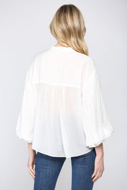 Puff Sleeve Button Down Shirt Fate