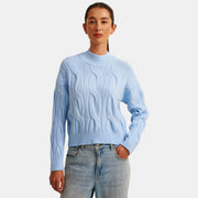 Etta Mock Neck Cable Sweater Astrid