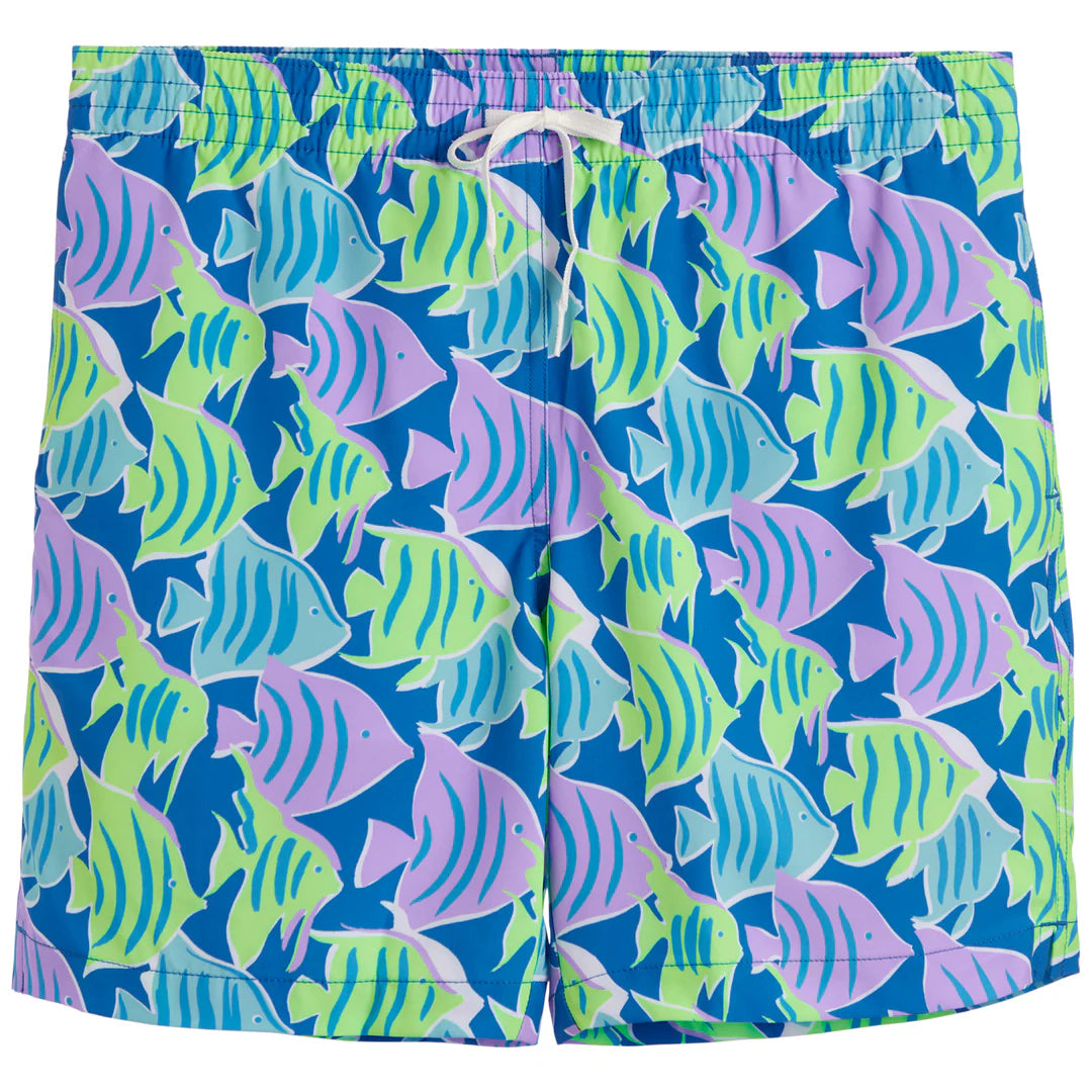 The Blue Fish Tanks 7" Lined Swim Trunks | Chubbies