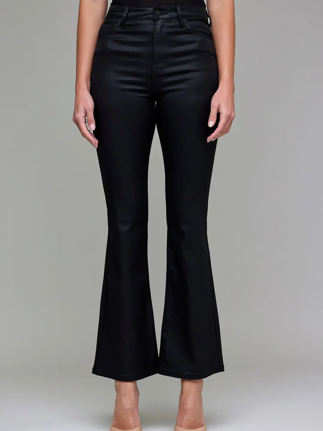 Coated Clean Stretch Flare Jeans Hidden Jeans