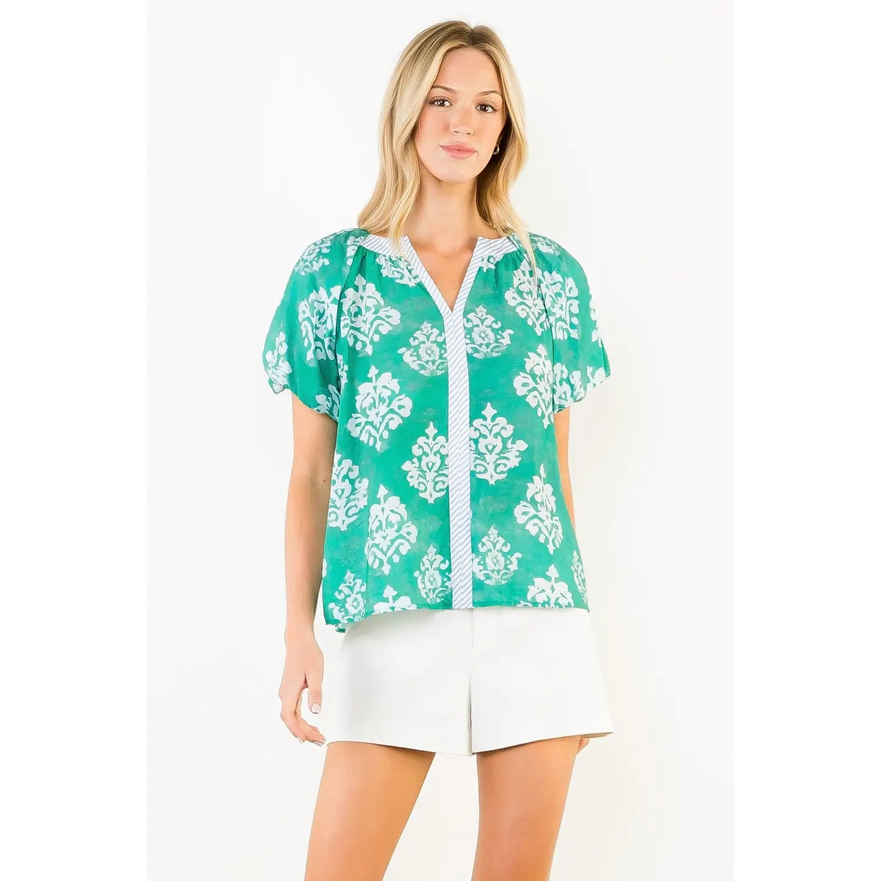Bubble Sleeve Top