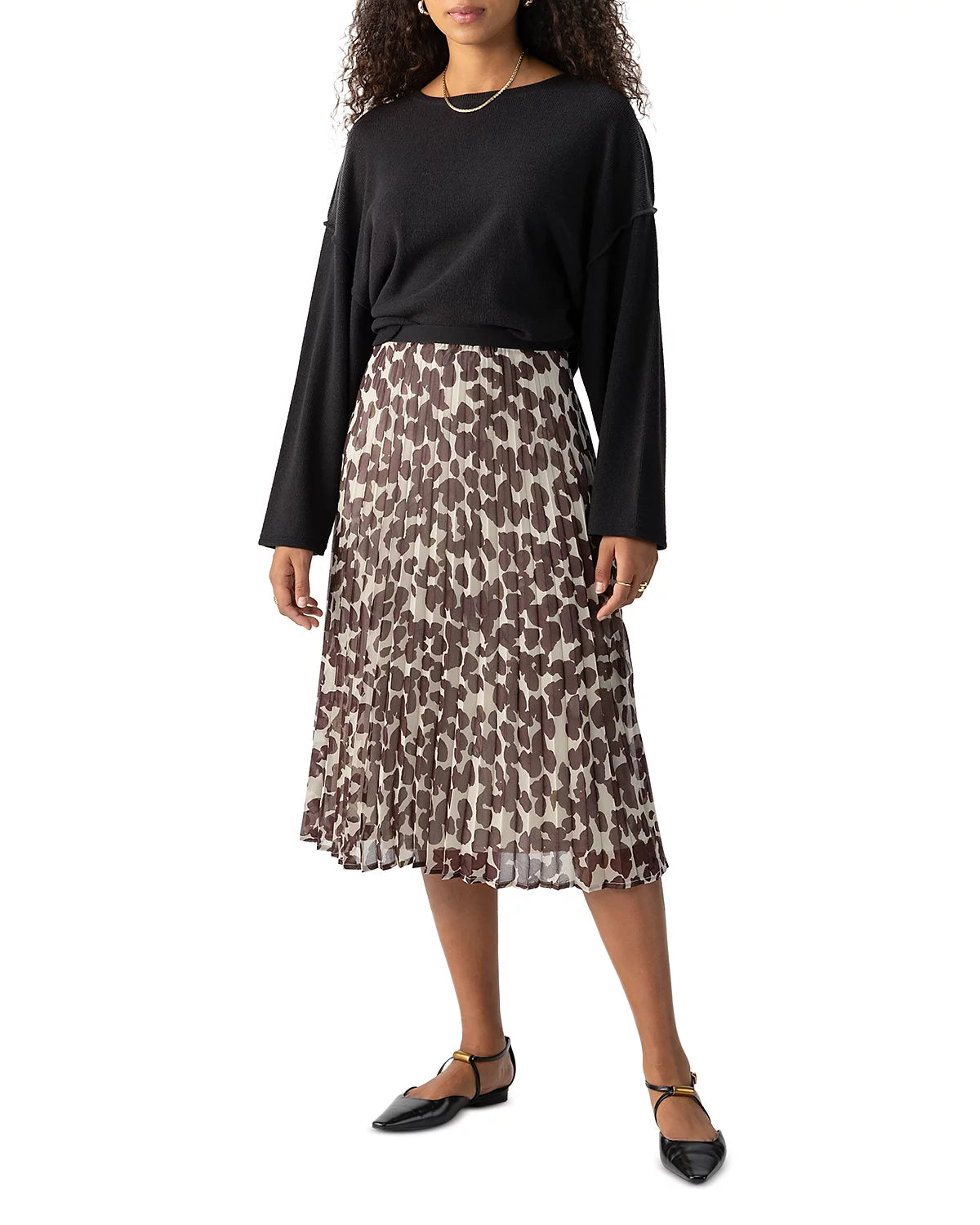 New Pleated Midi Skirt