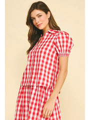 Gingham Button Down Shirt Pinch