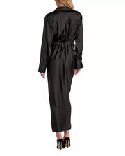 Long Sleeve Wrap Maxi Dress Elan