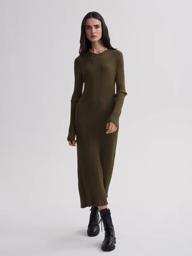 Varley | Axel Rib Knit Midi Dress