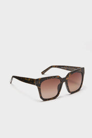 Ariana Square Sunglasses in Glitter Tortoise Brown | Diff Eyewear Diff Eyewear