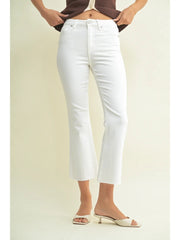 Cropped Kick Flare Jeans Just Black Denim