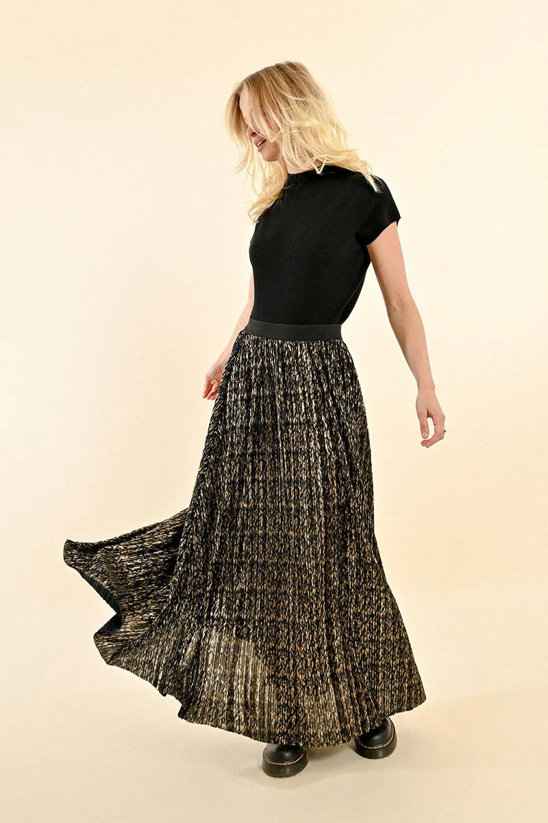 Long Pleated Skirt